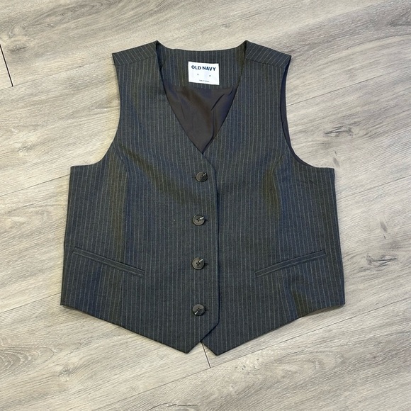 Old Navy Tops - Old Navy Grey Pinstripe Vest